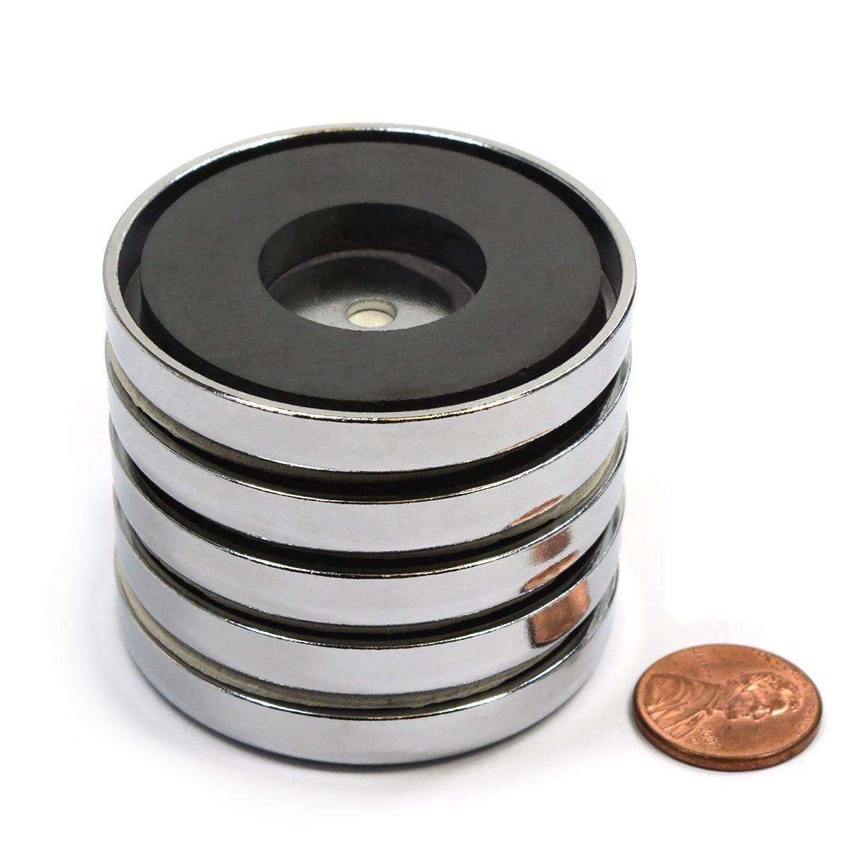 Manufacturer Round Ferrite Pot Magnet with Countersunk Hole for Rustproof Fixing Mounting