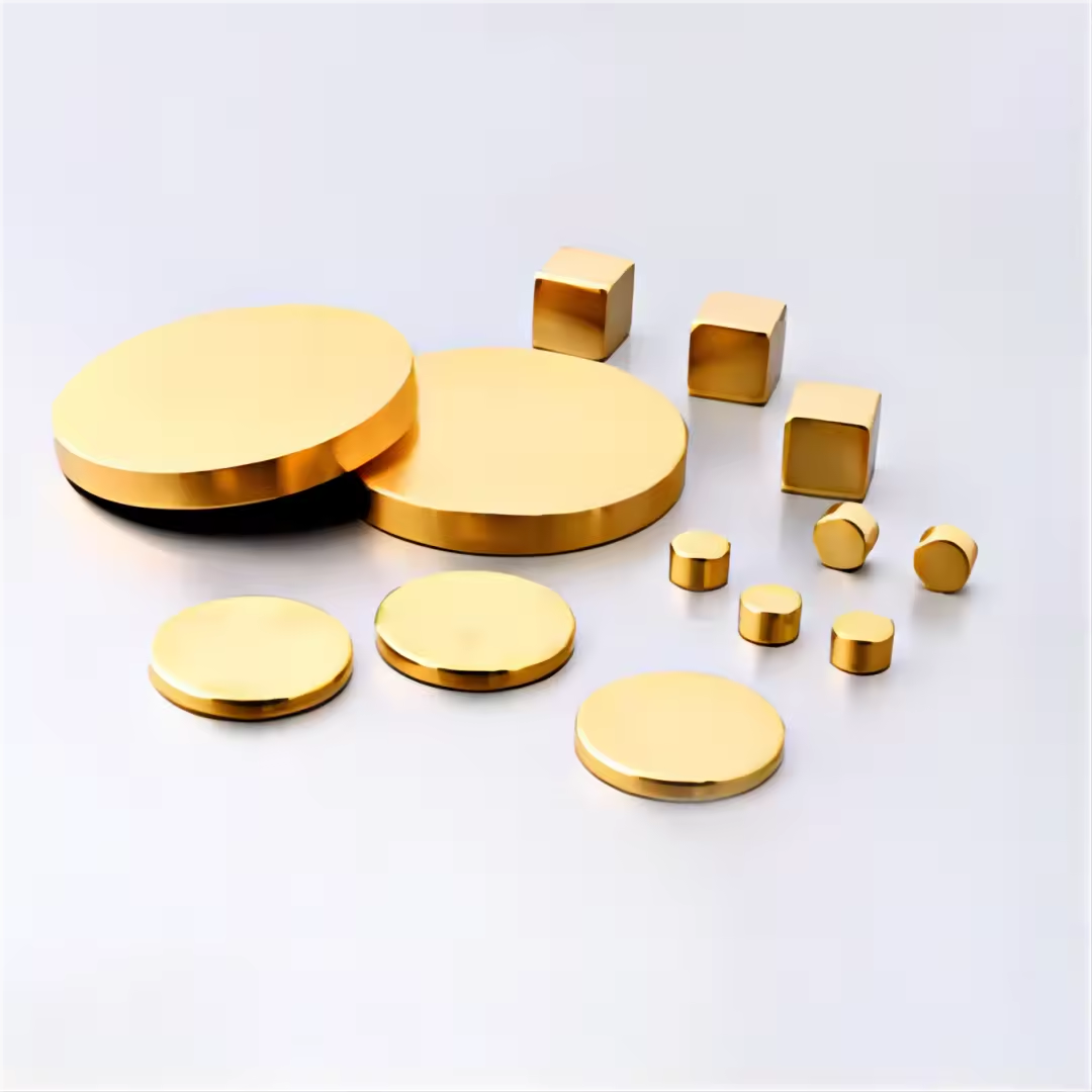 Custom N28 N38 N35 N40 N42 N52 Gold Round Cube Block Any Shape Permanent Neodymium Magnets NdFeB Magnet 