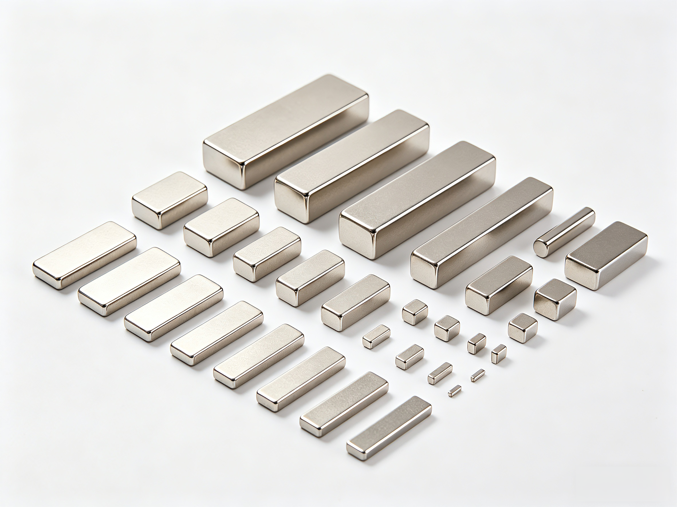 Custom N35 N38 N42 N40 N52 Super Strong Block Bar Strip Rectangle Permanent Rare Earth NdFeB Neodymium Neodym Industrial Magnet Magnets 