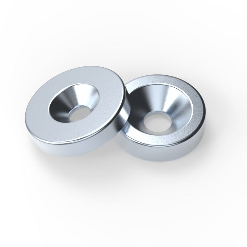 N35 N40 N42 N38 N52 Countersunk Ring Neodymium Magnet with Countersink Hole for Furniture Hardware Fixed Base