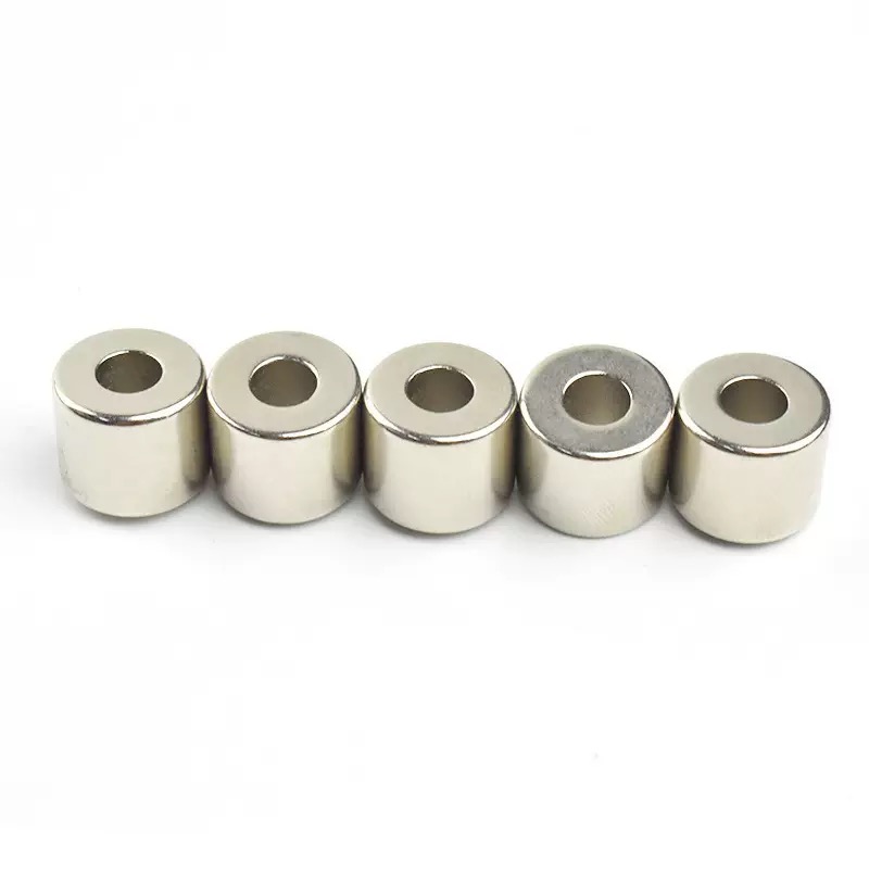 N52 N35 N38 N28 N40 N42 Cylinder Cylindrical Hollow Ring Cylinder Neodymium Magnet,Strong Permanent Rare Earth Neodymium Magnet NdFeB Magnet 