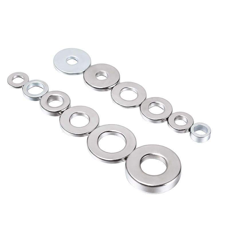 Custom N35 N38 N42 N52 Ring Axial Radial magnetization Strong Round with Hole Rare Earth Permanent NdFeB Magnet Magnets 