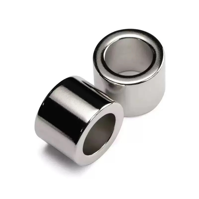 N52 N35 N38 N28 N40 N42 Cylinder Cylindrical Hollow Ring Cylinder Neodymium Magnet,Strong Permanent Rare Earth Neodymium Magnet NdFeB Magnet 