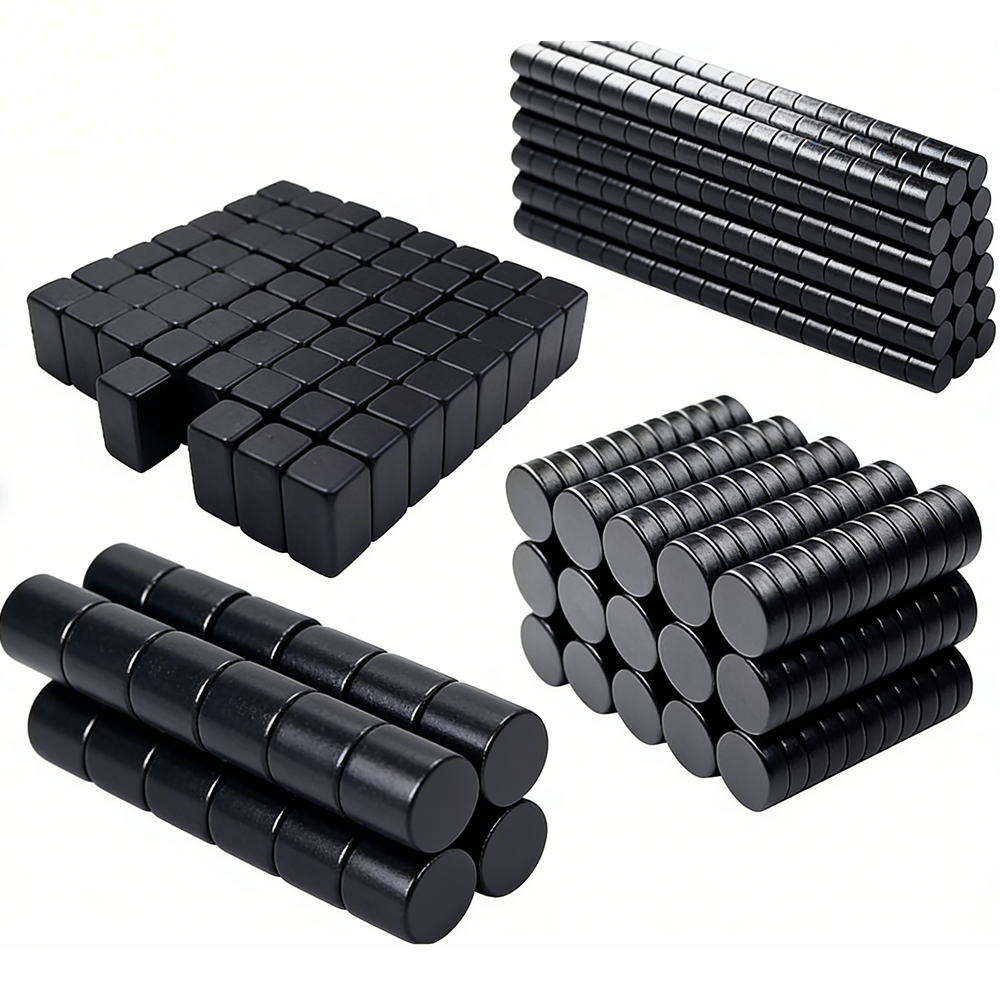Customized Waterproof Epoxy Black Coating Neodymium Magnets Block Disc Round Industry NdFeB Magnet