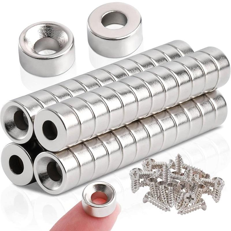 M3 M4 M5 Neodymium Permanent Magnets Magnet with Countersunk Hole for Cabinet Door