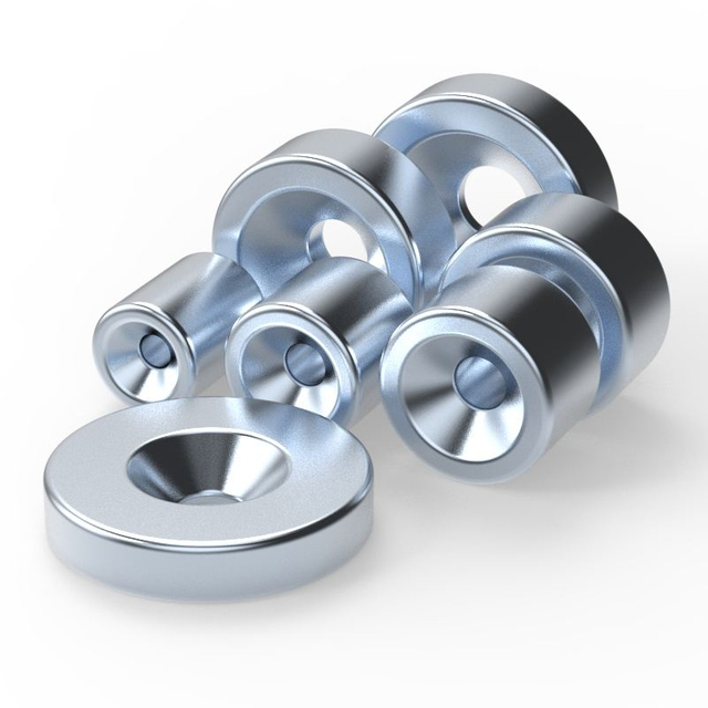 N35 N40 N42 N38 N52 Countersunk Ring Neodymium Magnet with Countersink Hole for Furniture Hardware Fixed Base