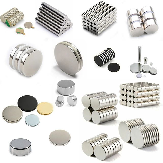 Custom N28 N30 N35 N40 N42 N52 Round Sheet Ring Arc Cube Square Block Rectangle Cylinder Permanent Neodymium Magnets NdFeB Magnet 