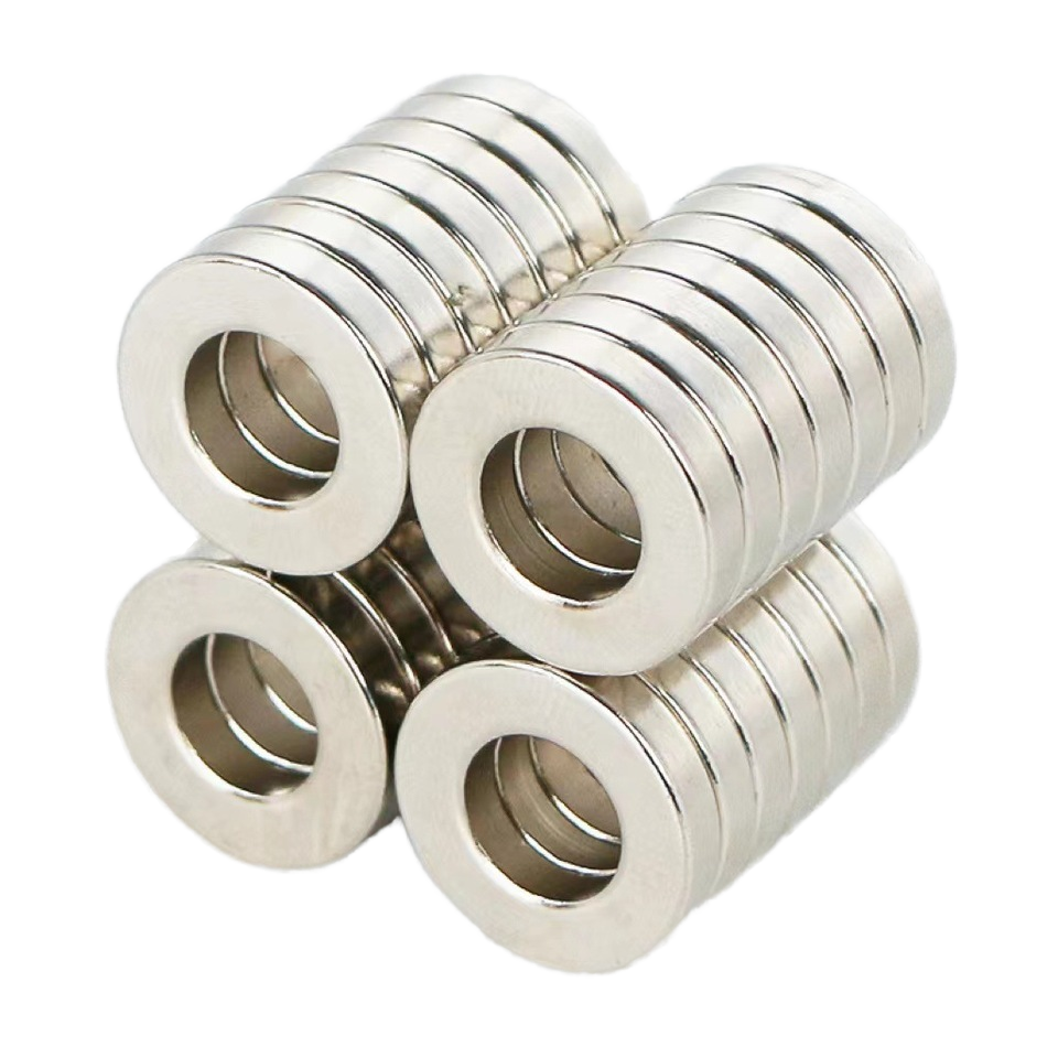 Custom N35 N38 N42 N52 Ring Axial Radial magnetization Strong Round with Hole Rare Earth Permanent NdFeB Magnet Magnets 