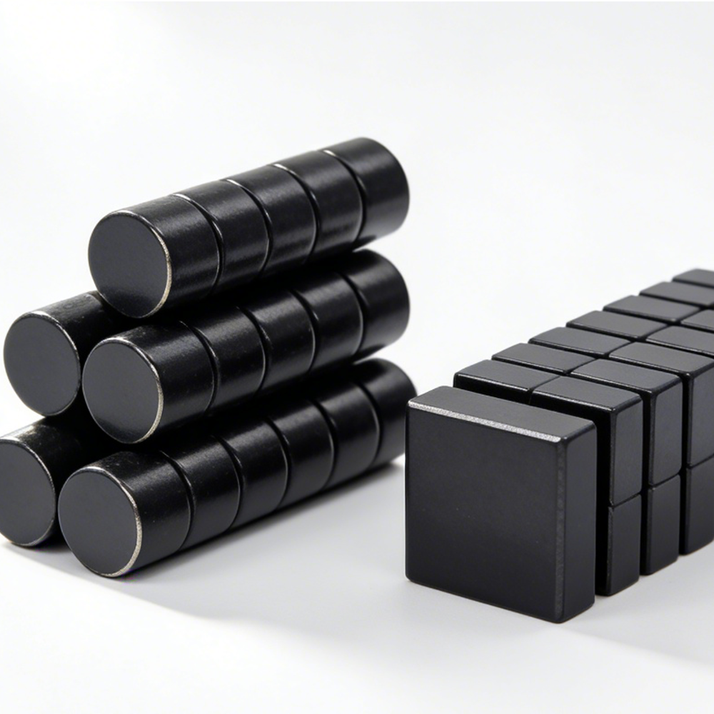 Customized Waterproof Epoxy Black Coating Neodymium Magnets Block Disc Round Industry NdFeB Magnet