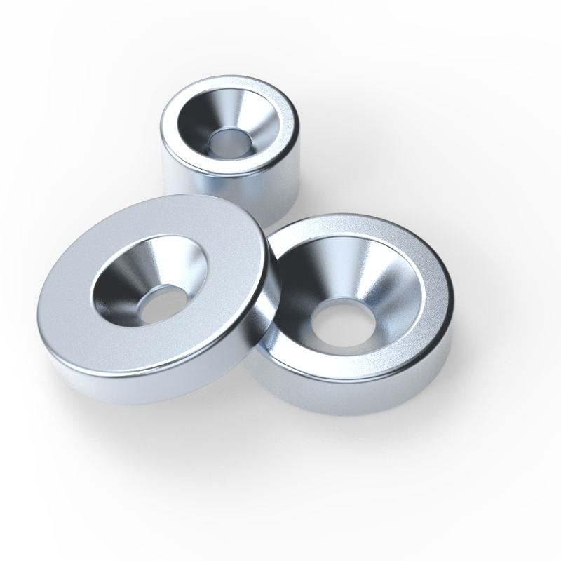 N35 N40 N42 N38 N52 Countersunk Ring Neodymium Magnet with Countersink Hole for Furniture Hardware Fixed Base