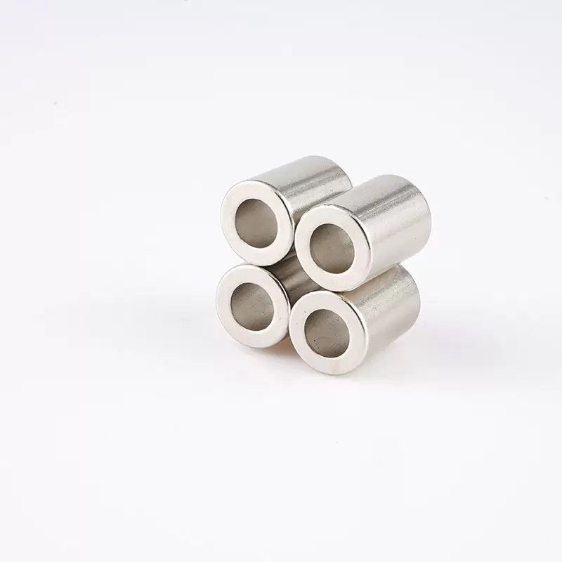 N52 N35 N38 N28 N40 N42 Cylinder Cylindrical Hollow Ring Cylinder Neodymium Magnet,Strong Permanent Rare Earth Neodymium Magnet NdFeB Magnet 