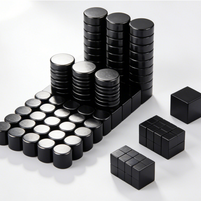 Customized Waterproof Epoxy Black Coating Neodymium Magnets Block Disc Round Industry NdFeB Magnet