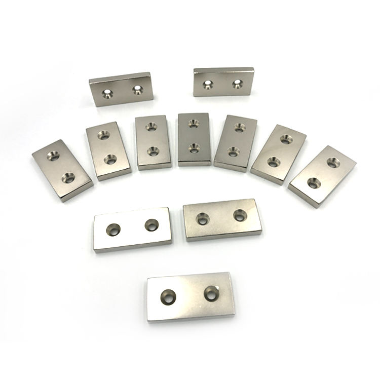 Rectangular Neodymium Countersunk Hole Magnets