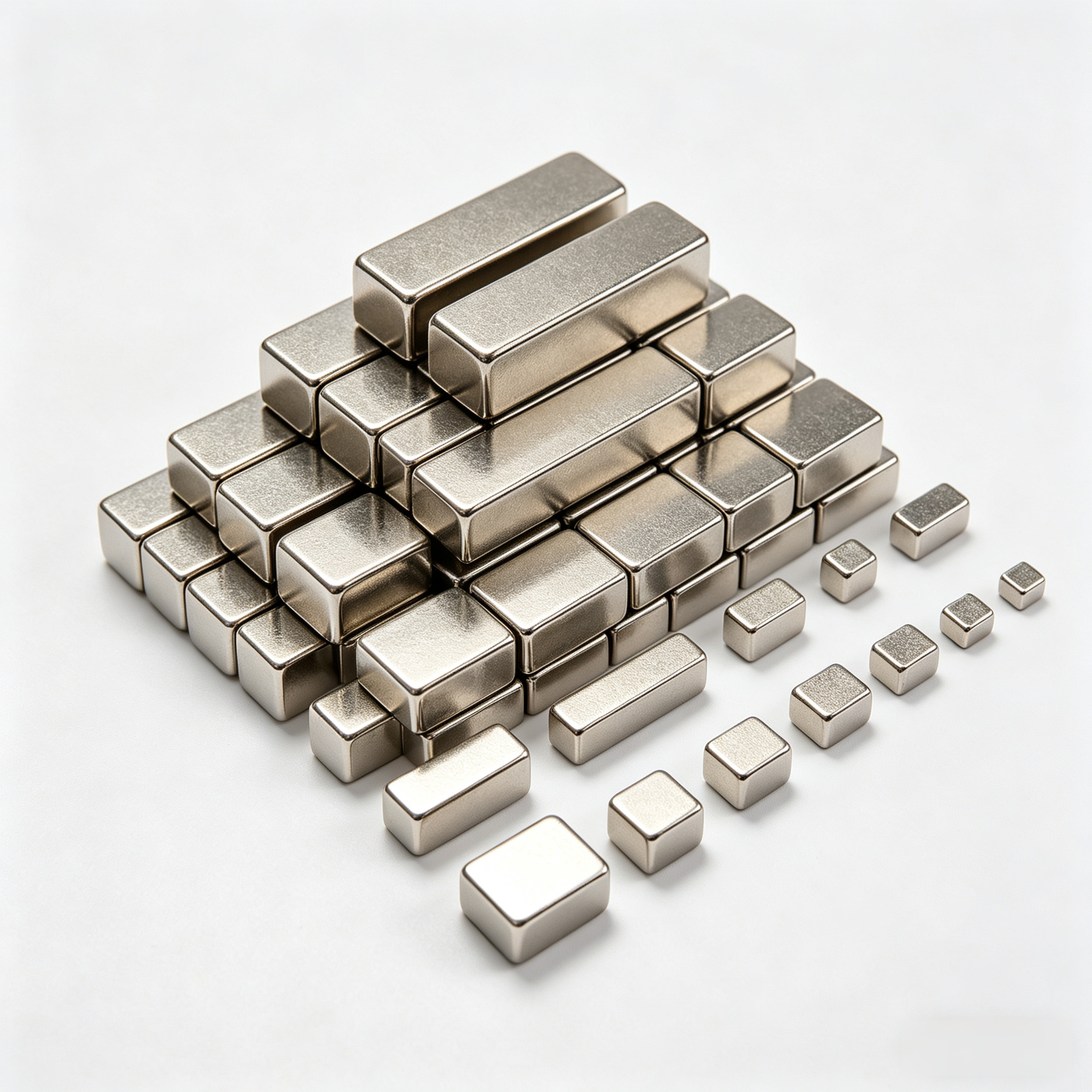 Custom N35 N38 N42 N40 N52 Super Strong Block Bar Strip Rectangle Permanent Rare Earth NdFeB Neodymium Neodym Industrial Magnet Magnets 