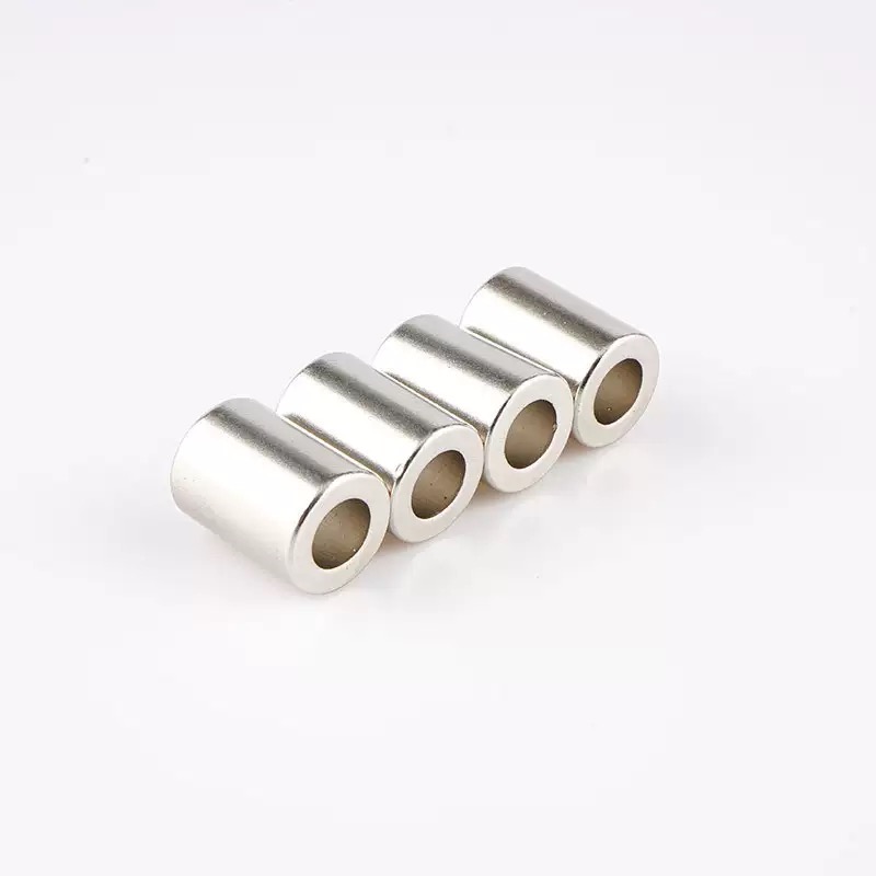 N52 N35 N38 N28 N40 N42 Cylinder Cylindrical Hollow Ring Cylinder Neodymium Magnet,Strong Permanent Rare Earth Neodymium Magnet NdFeB Magnet 