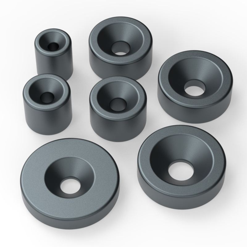 ring black epoxy countersunk neodymium magnet
