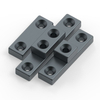 N35 N38 N40 N42 Black Epoxy Rectangular Block Neodymium Magnet With Countersunk Hole Waterproof Industrial Fixture Magnet