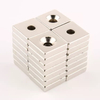 Custom N28 N38 N35 N40 N42 N52 Any Size of Square Countersunk Hole Neodymium Magnet Strong Permanent NdFeB Block Magnet for Fixing 